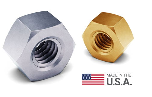 1/4" to 1" Zinc Plated Grade 5 Steel Hex Nuts USA Made Finished Nuts 